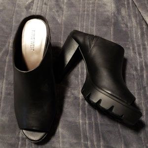 Nine West peep toe booties.